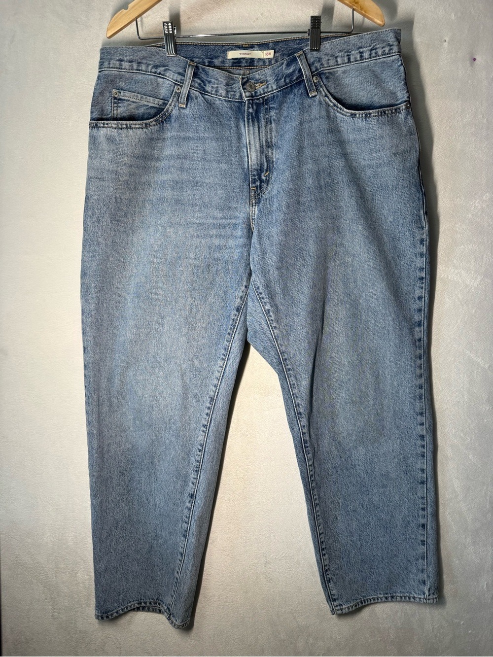 Levi's 94 Baggy Light Blue Wide Leg Jeans 16W